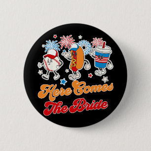 Junggeselinnen-Abschied für Baseball hier Button