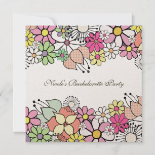 Junggeselinnen-Abschied für helle Blüten Einladung