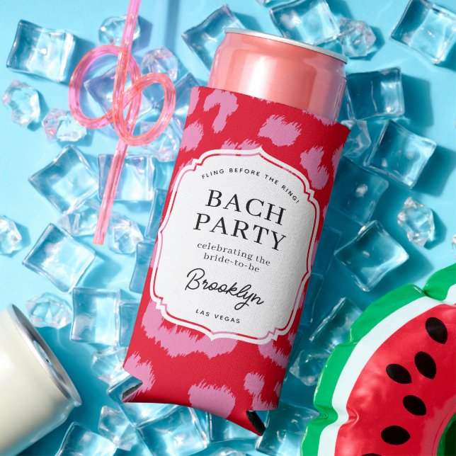 Junggeselinnen-Abschied für Rot und Rosa Selters Dosenkühler (In Situ Sommer)