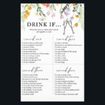 Junggeselinnen-Abschied Game Drink, wenn Wildblume Flyer<br><div class="desc">Viel Spaß mit diesem Drink if Game! Ideal für Bachelorette,  Hen Party,  Duschen...  Finden Sie passende Artikel und weitere Optionen in meinem Shop oder kontaktieren Sie mich.</div>