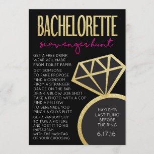 Junggeselinnen-Abschied Game- Scavenger-Jagd Einladung