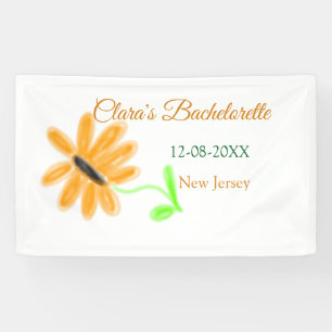 Junggeselinnen-Abschied geben Datum der Sonnenblum Banner