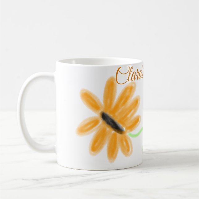 Junggeselinnen-Abschied geben Datum der Sonnenblum Kaffeetasse (Links)