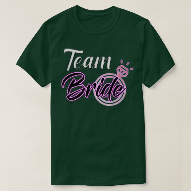 Junggeselinnen-Abschied-Geschenk von Team Bride T-Shirt (Design vorne)