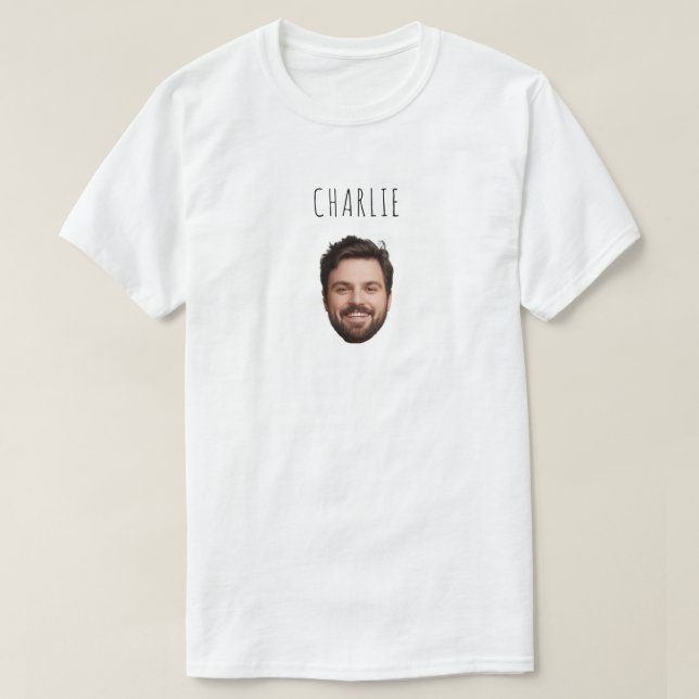 Junggeselinnen-Abschied-Gesicht Funny Groom's Face T-Shirt (Design vorne)