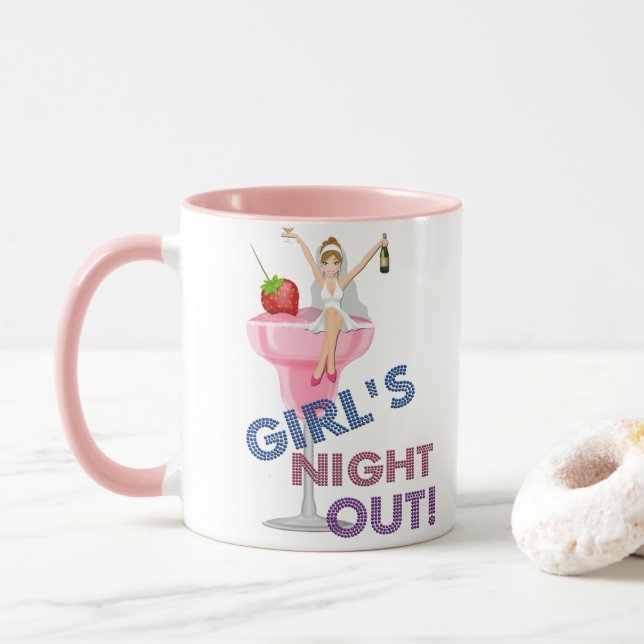 Junggeselinnen-Abschied Girl's Night Out Party Tasse (Mit Donut)