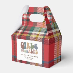 Junggeselinnen-Abschied Girls Weekend 70er Retro C Geschenkschachtel