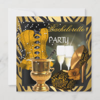 Junggeselinnen-Abschied Gold Black Corset Shoes