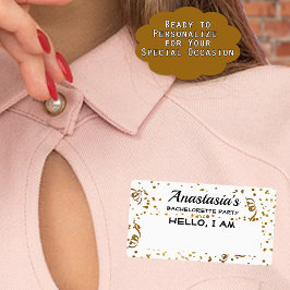 Junggeselinnen-Abschied Gold Confetti Papiernamen 