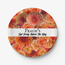 Junggeselinnen-Abschied Golf Brautparty Peach Oran Pappteller