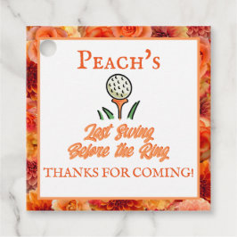Junggeselinnen-Abschied Golf Peach Orange Bloral Geschenkanhänger