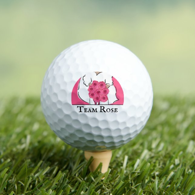 Junggeselinnen-Abschied Golfend Roses Personalisie Golfball (Insitu T-Shirt)