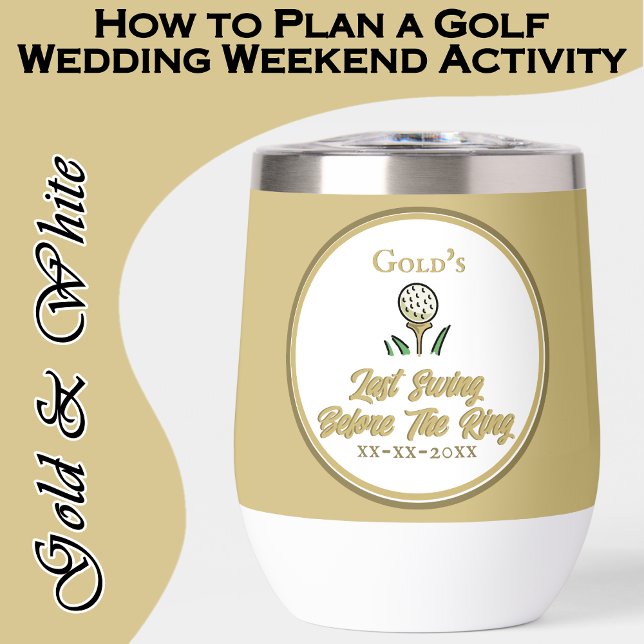 Junggeselinnen-Abschied Golfspielen (Super fun personalized bridal party tumbler for wedding weekend golf or a golfing bachelorette party)