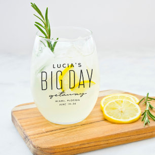 Junggeselinnen-Abschied Grosser Tagesspaziergang i Weinglas Ohne Stiel