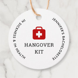 Junggeselinnen-Abschied Hangover Kit Geschenkanhänger