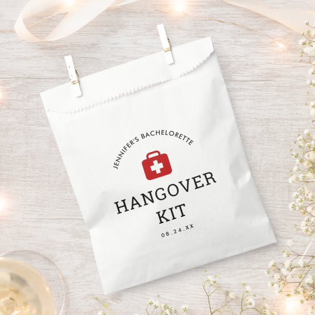 Junggeselinnen-Abschied Hangover Kit Geschenktütchen (Ausgeschnitten)
