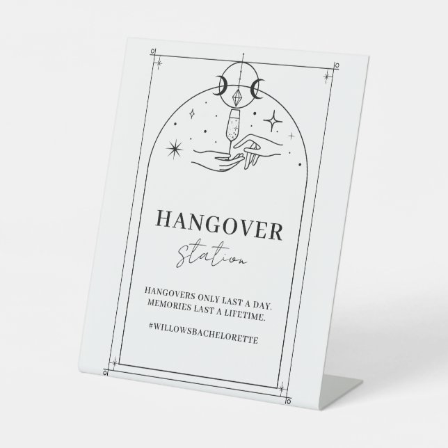 Junggeselinnen-Abschied Hangover Mystical Tarot Si Sockelschild (Vorderseite)