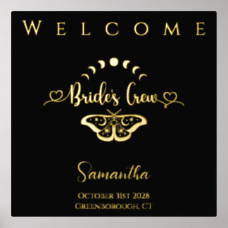 Junggeselinnen-Abschied Himmelsgotik Real Gold Foliendrucke