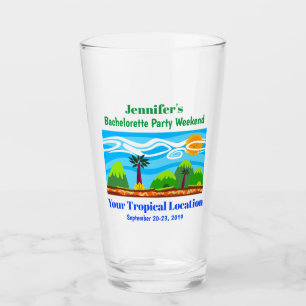 Junggeselinnen-Abschied Hochzeit Tropical Beach To Glas