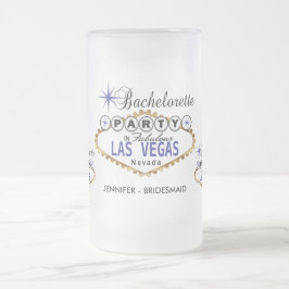 Junggeselinnen-Abschied in Las Vegas - Dunkelblau Mattglas Bierglas
