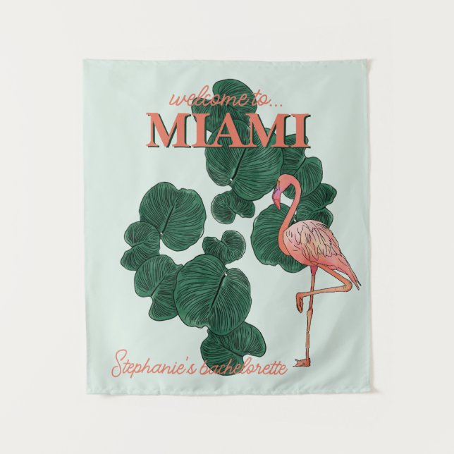 Junggeselinnen-Abschied in Miami Wandteppich (Vorderseite)