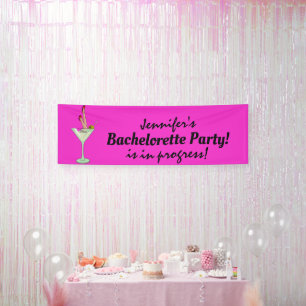 Junggeselinnen-Abschied in Progress, Martini-Glass Banner