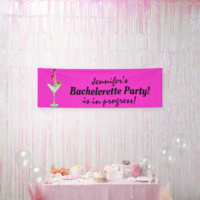 Junggeselinnen-Abschied in Progress, Martini-Glass Banner (Party)