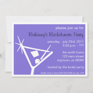 Junggeselinnen-Abschied Invite Martini Glass Med L Einladung