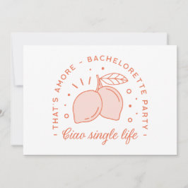 Junggeselinnen-Abschied Italienisches Sommerthema  Einladung