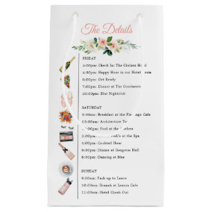 Junggeselinnen-Abschied Itinerary Gevor Bag Kleine Geschenktüte