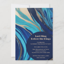 Junggeselinnen-Abschied-Last Fling vor den Rings- Einladung