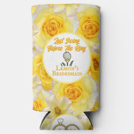 Junggeselinnen-Abschied Lemon Gelb Personalisiert Selters Dosenkühler