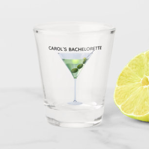 Junggeselinnen-Abschied Martini mit Olivencocktail Schnapsglas