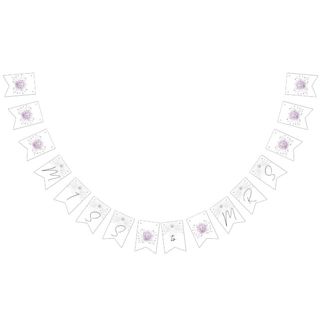 Junggeselinnen-Abschied Miss an Mrs. Pink Lotus Wimpelkette (Alle)