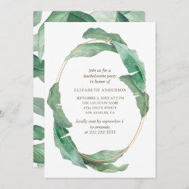 Junggeselinnen-Abschied mit tropischer Vegetation. Einladung