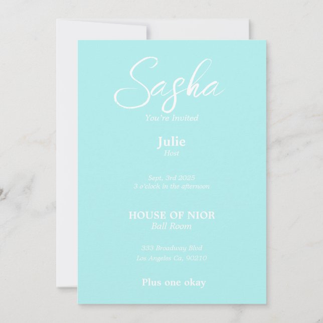 Junggeselinnen-Abschied Mode Diva Magazin Einladung (Rückseite)