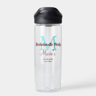 Junggeselinnen-Abschied Monogramm Name Datum angeb Trinkflasche
