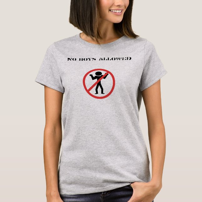 Junggeselinnen-Abschied No Boys T-Shirt (Vorderseite)