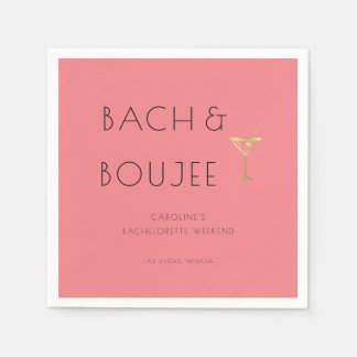 Junggeselinnen-Abschied Pink Bach und Boujee Serviette