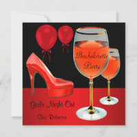 Junggeselinnen-Abschied Red Shoes Hi Heelses Weing