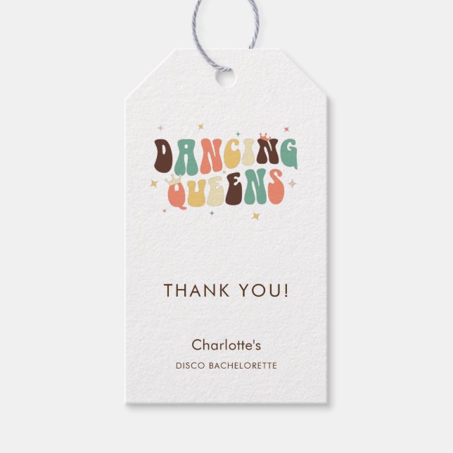 Junggeselinnen-Abschied Retro Disco Custom Geschenkanhänger (Vorderseite)