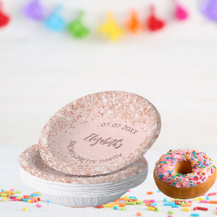 Junggeselinnen-Abschied Rose Goldfisch Pappteller