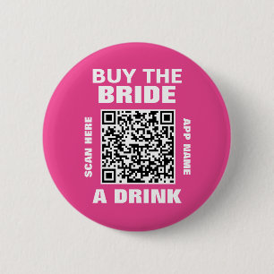 Junggeselinnen-Abschied Scan QR Code kaufen Bride  Button