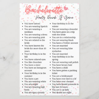 Junggeselinnen-Abschied trinken, wenn Spiel