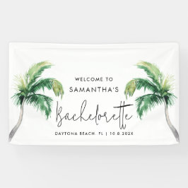 Junggeselinnen-Abschied Tropical Palm Tree Willkom Banner