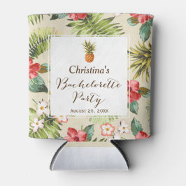 Junggeselinnen-Abschied - Tropische Blätter Ananas Dosenkühler