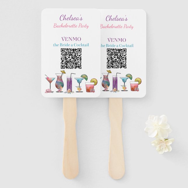 Junggeselinnen-Abschied VENMO The Bridge Fächer (Vorne und Hinten)