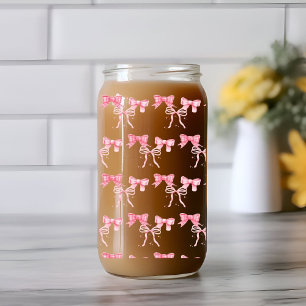 Junggeselinnen-Abschied "Watercolor Pink Bow" Dosenglas