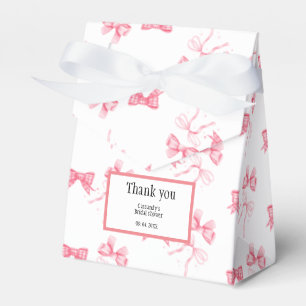 Junggeselinnen-Abschied "Watercolor Pink Bow" Geschenkschachtel