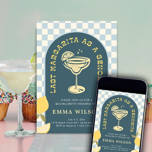 Junggeselinnen-Abschied Weekend Margarita Einladun Einladung (Von Creator hochgeladen)
